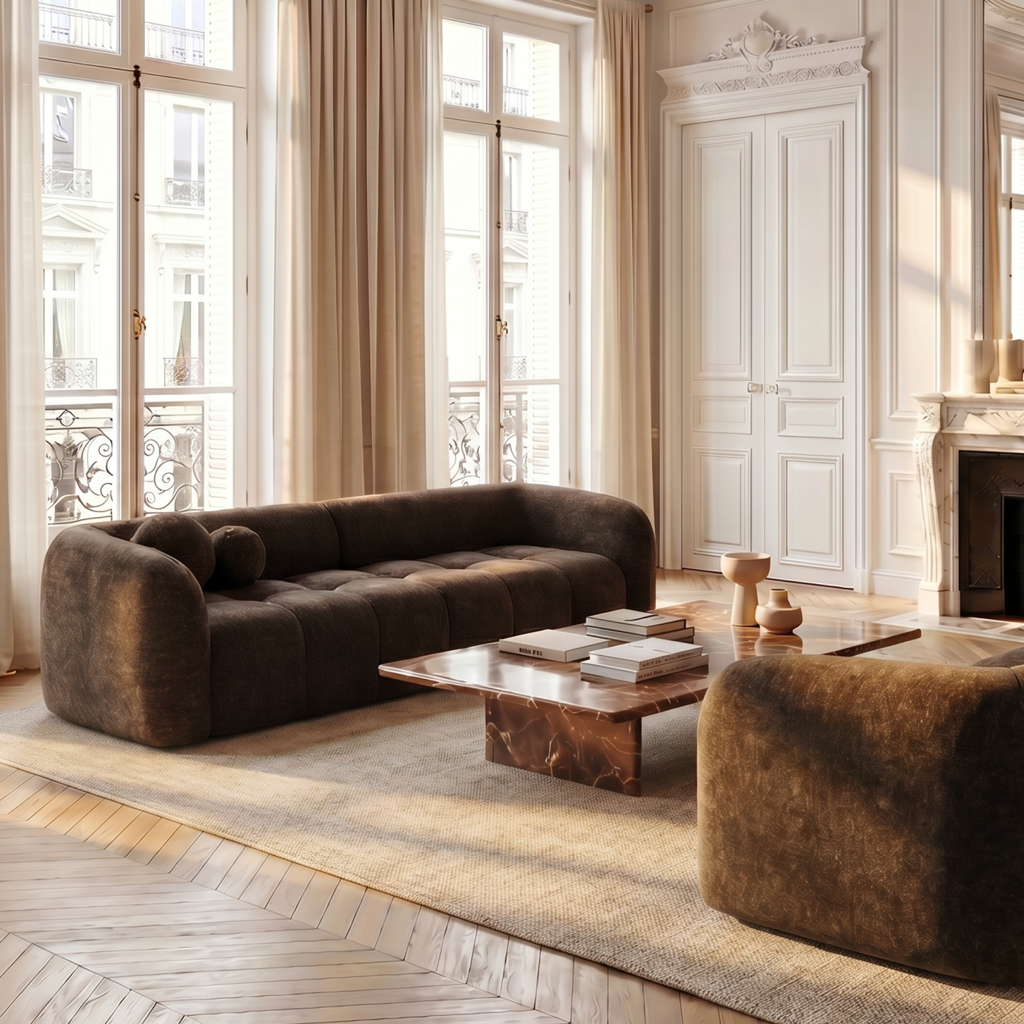 sia-haussmann-canap-droit-3-places-tissu-terracotta image 3