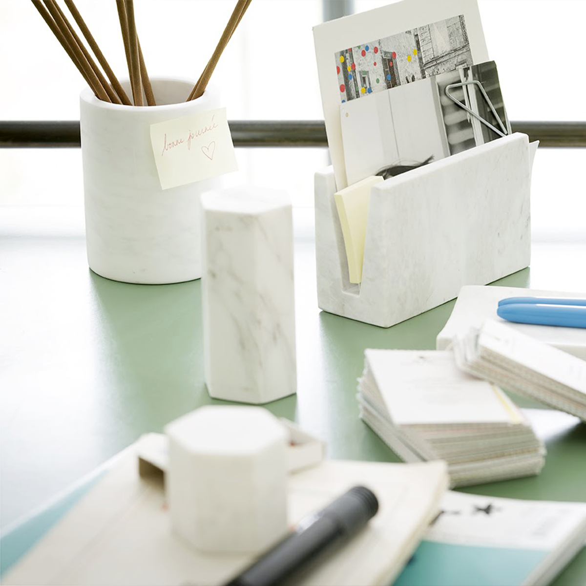 sia-charlie-office-presse-papiers-marbre-5-cm-blanc image 5