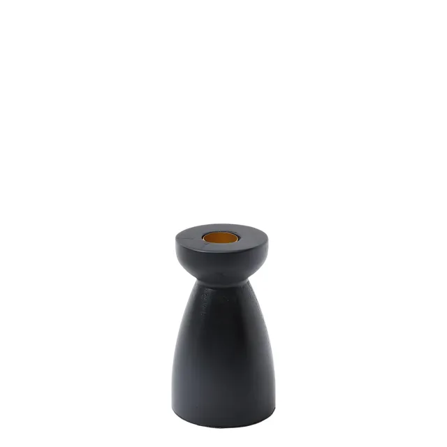sia-deco-nora-elya-12-cm-bougeoir-bois-noir image 1