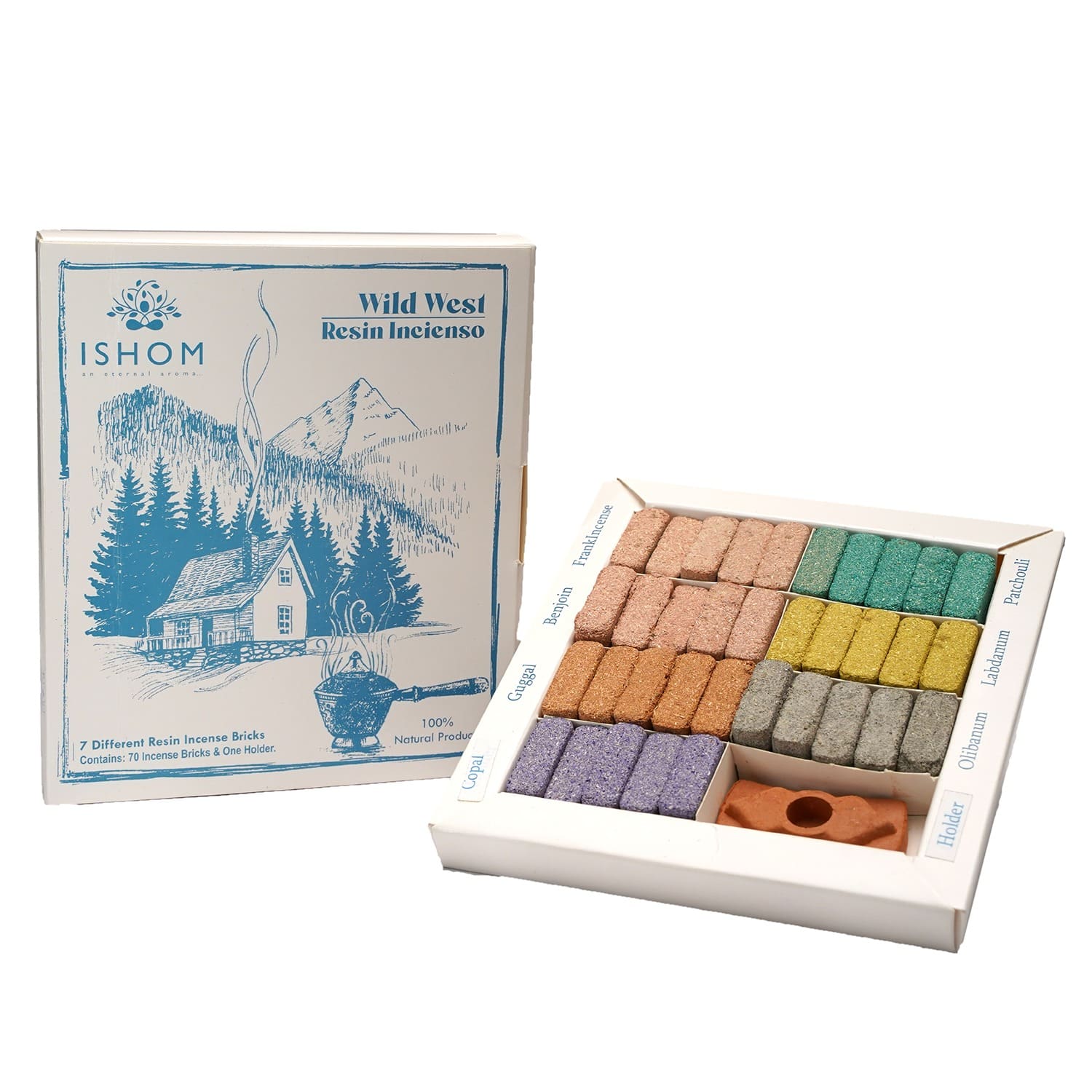 ishom-smudge-briques-d-encens-wild-west-70-briques image 2