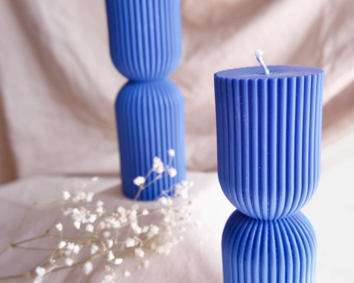 am-cla-colonne-bleue-bougie-d-corative-bleue-17-5-cm-cire-v-g-tale image 5