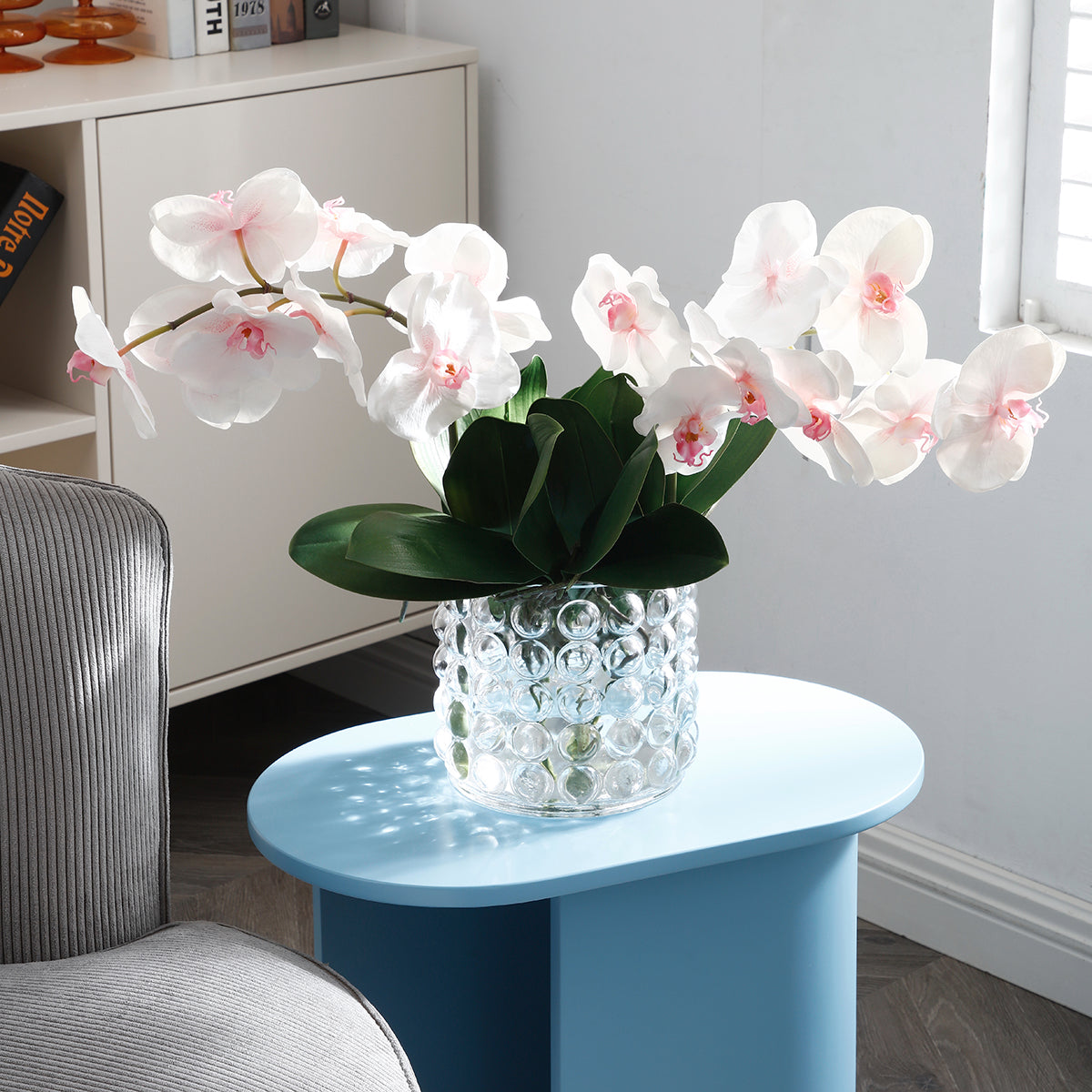sia-deco-noah-feuillage-orchid-e-piquer-artificiel-vert-20-cm image 2