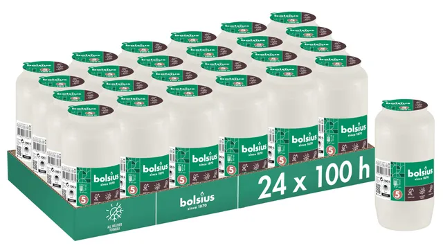 bolsius-bougies-piliers-fun-raire-blanc-4-jours-lot-24 image 1
