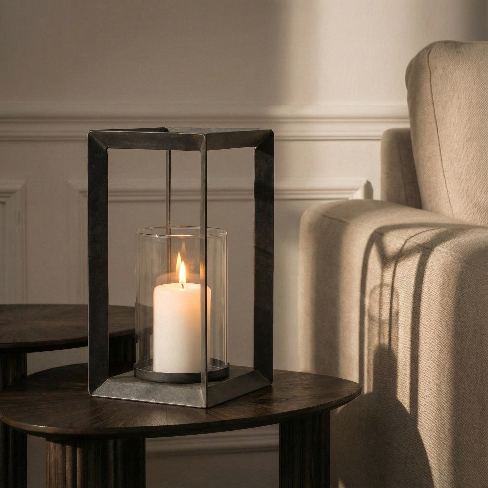 sia-deco-nora-kael-lanterne-m-tal-noir-32-cm image 2