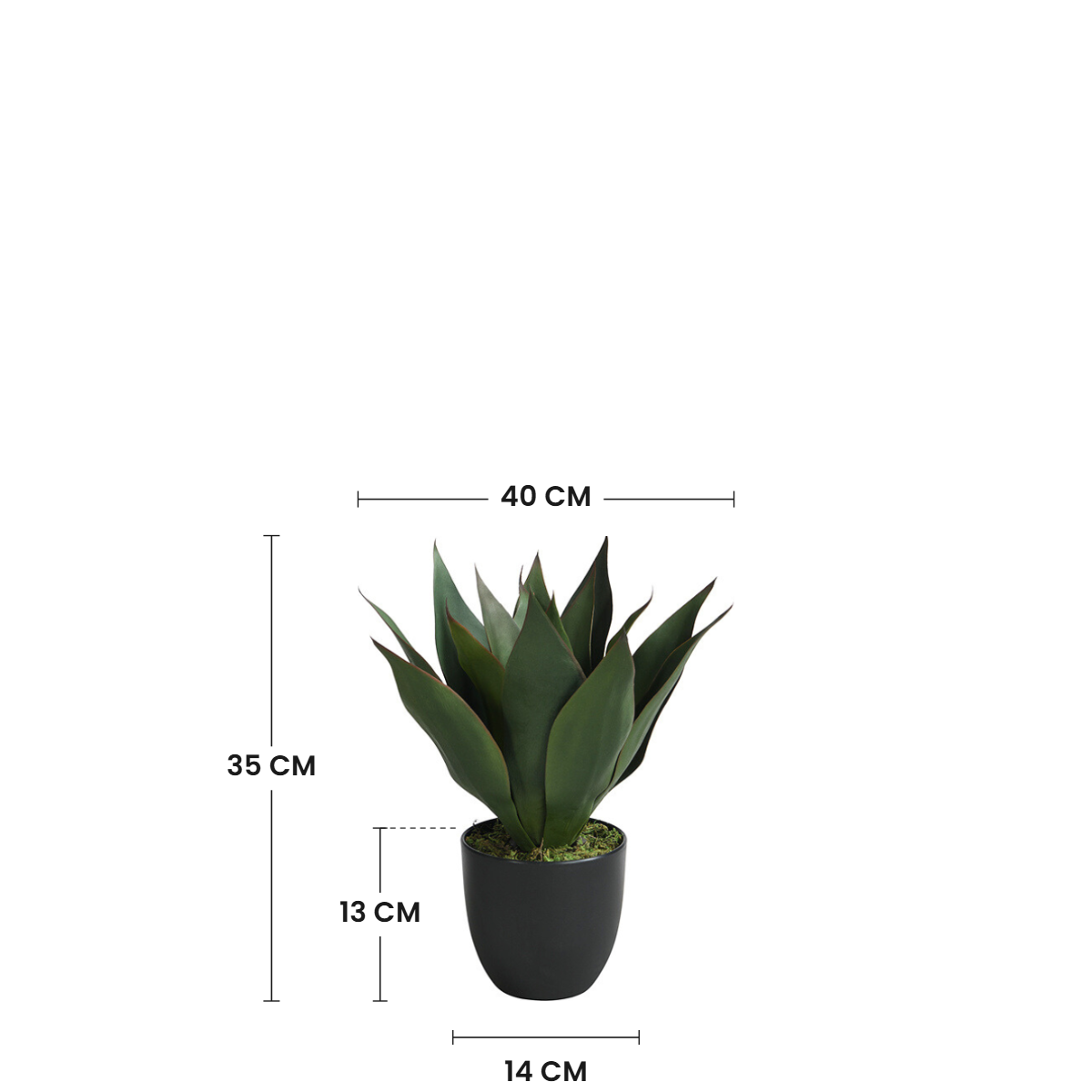 sia-deco-noah-agave-artificiel-en-pot-vert-35-cm image 3