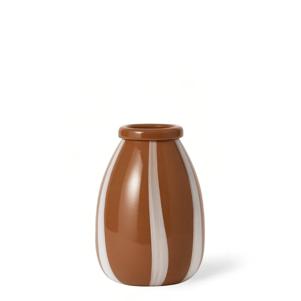 sia-deco-antica-lattea-vase-verre-marron-26-cm-souffl image 1