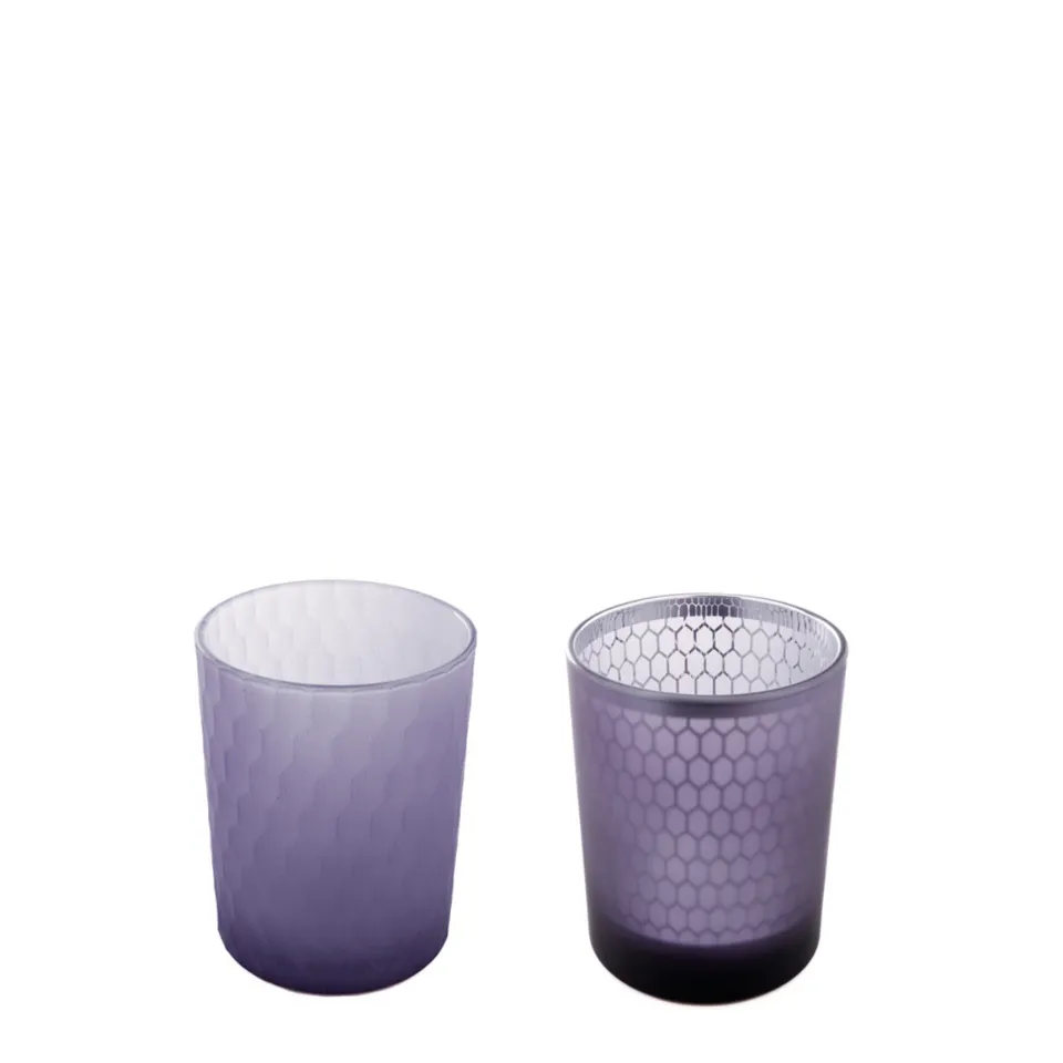 sia-nora-palm-photophore-verre-violet-petit-format-lot-de-2 image 1