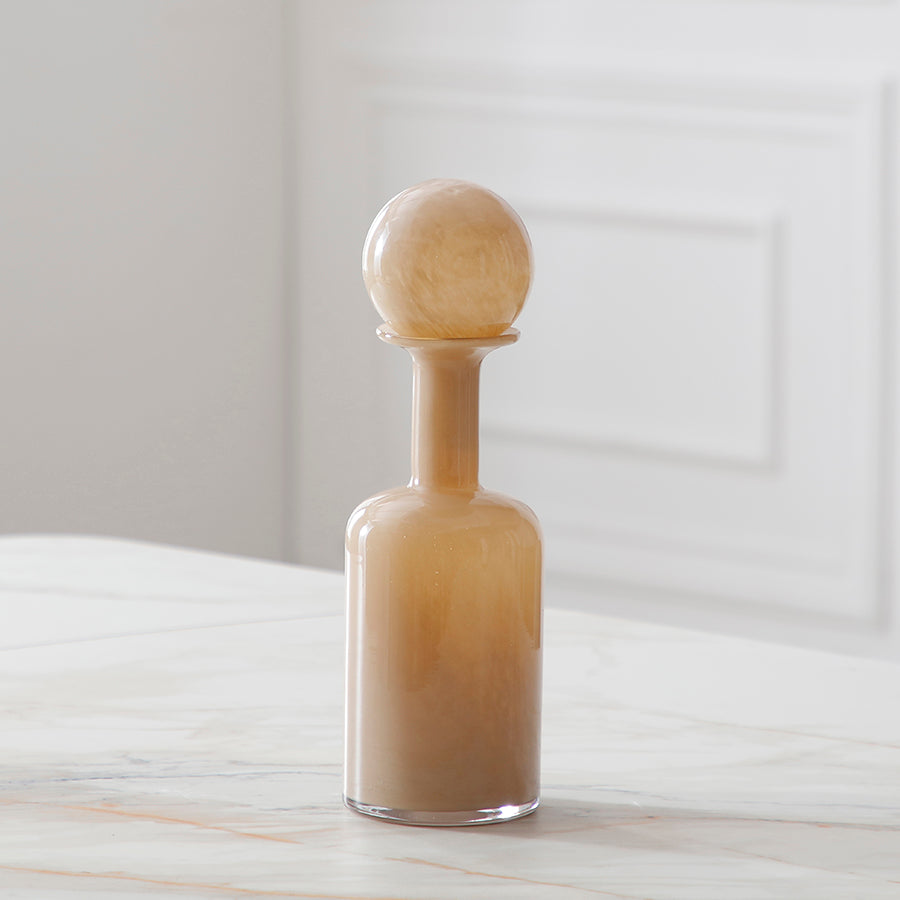 sia-deco-antica-vase-en-verre-nude-beige-34-cm image 2