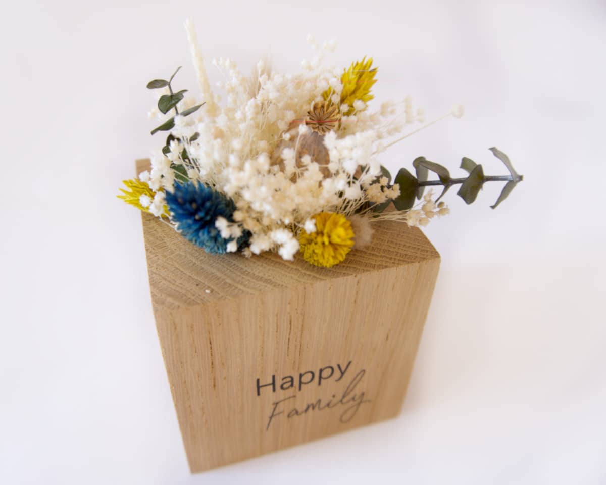 am-cla-cache-pot-bois-cube-ch-ne-fleurs-s-ch-es-jaune-bleu image 7