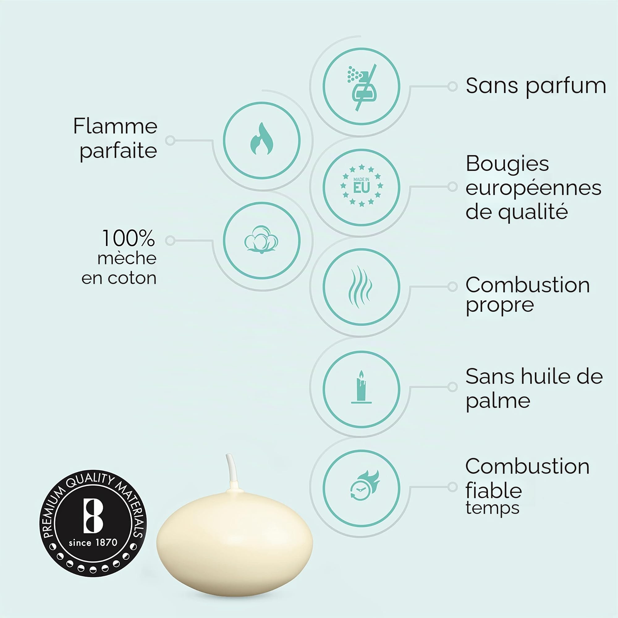 bolsius-bougies-piliers-20-bougies-flottantes-ivoire-sans-parfum image 3