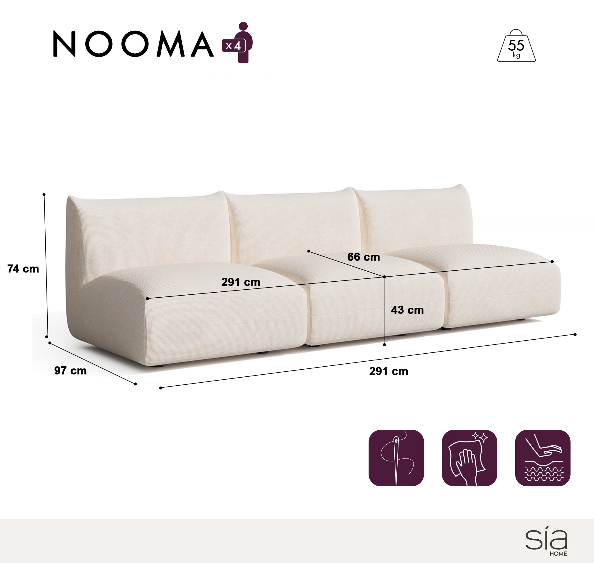 sia-deco-nooma-canap-modulable-291-cm-4-5-places image 6