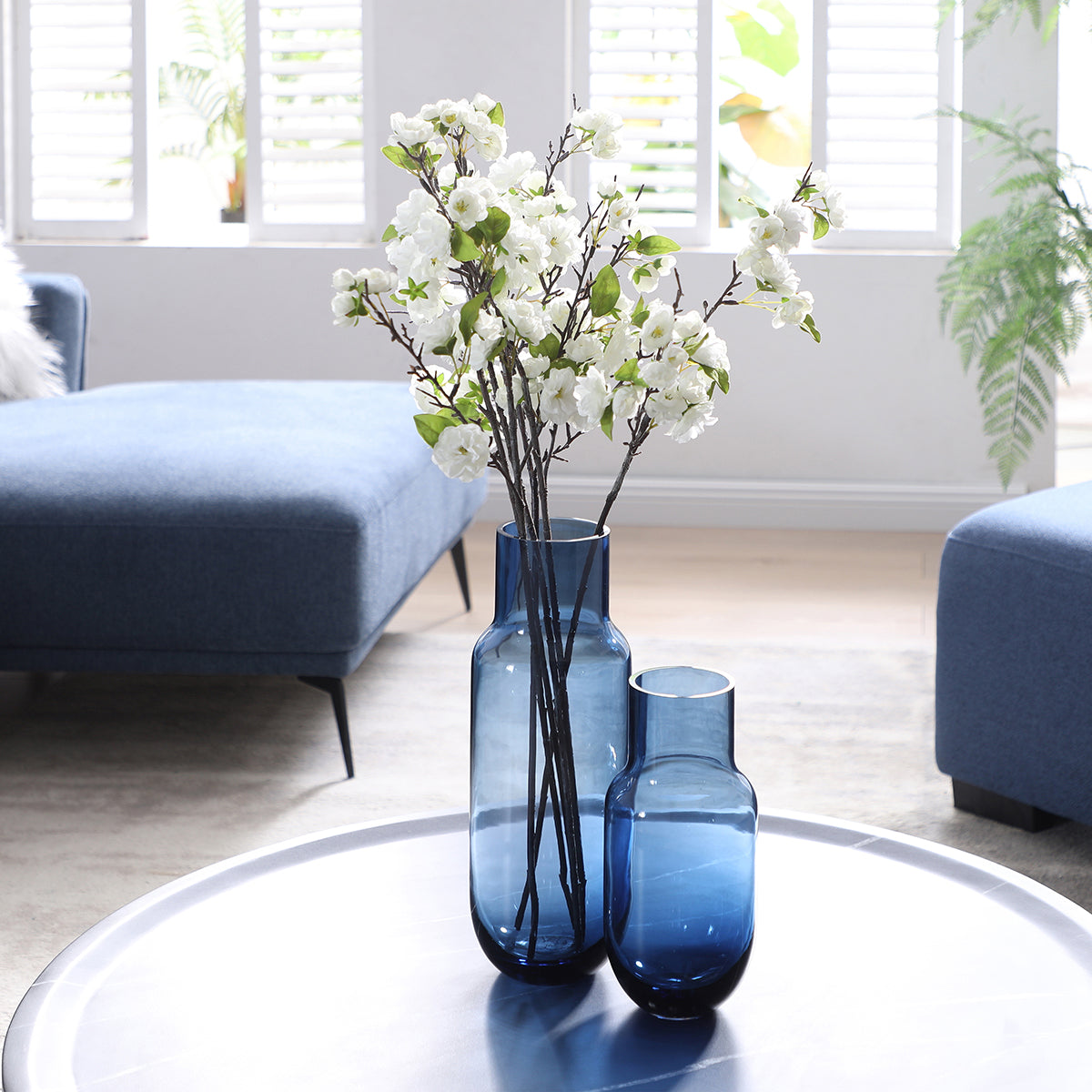 sia-antica-vase-bottle-bleu-30-cm-verre-transparent image 2