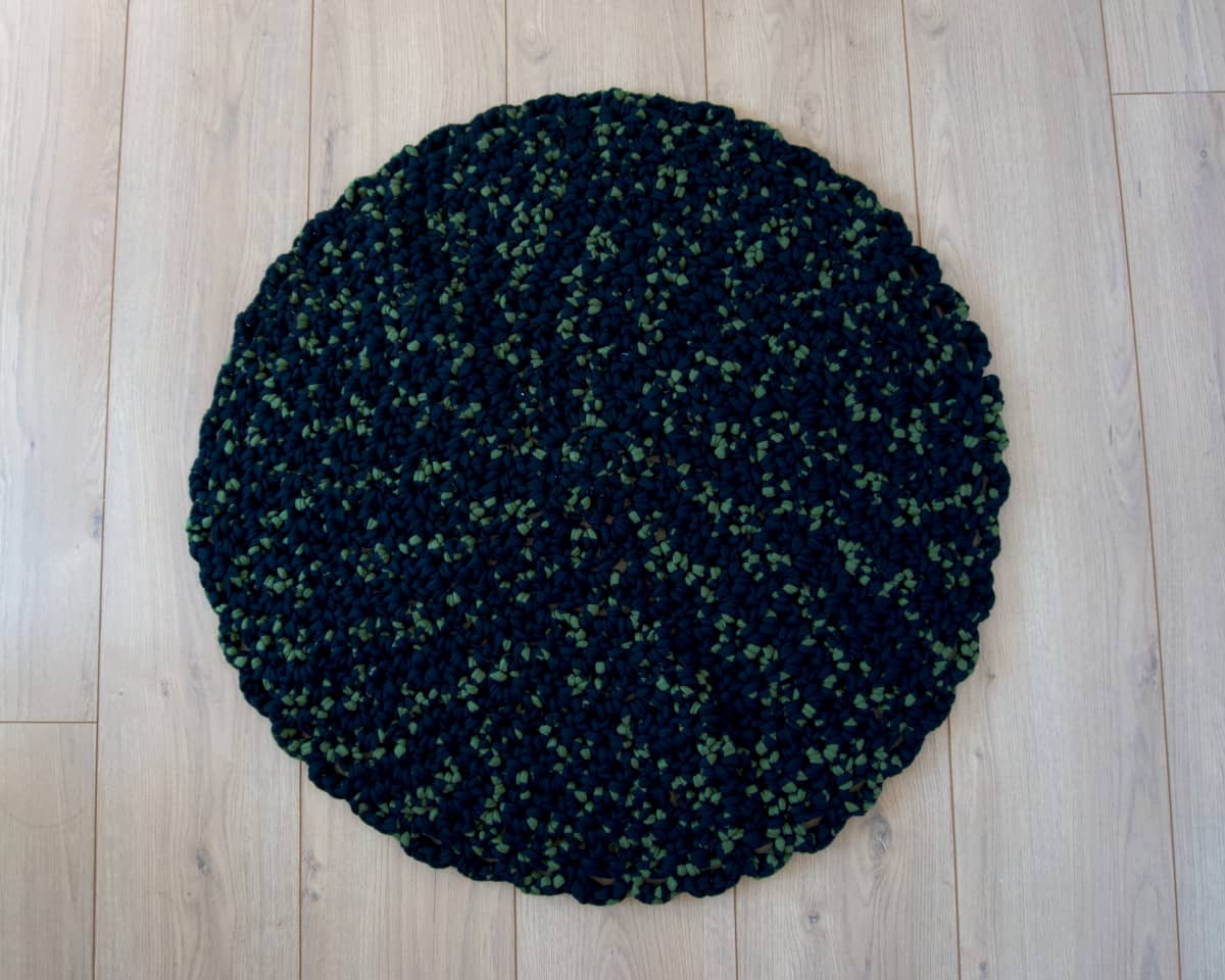 am-cla-tapis-rond-crochet-noir-vert-75-cm-coton-recycl image 5