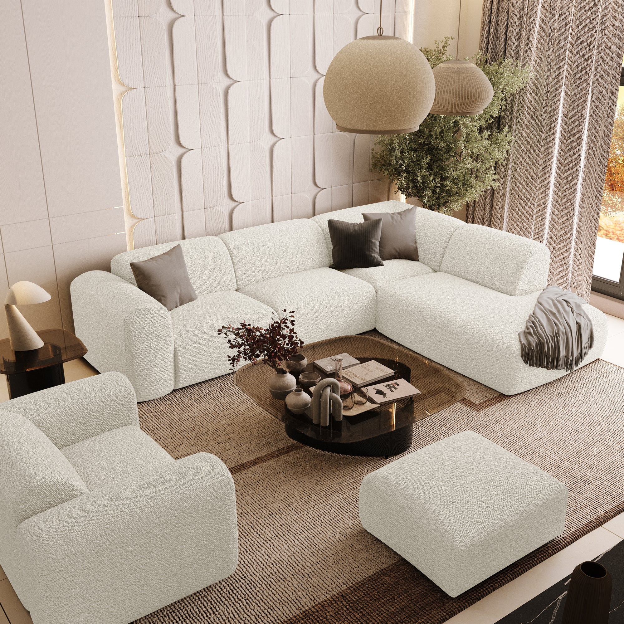 sia-deco-myra-canap-angle-droit-m-ridienne-cr-me-5-places image 2