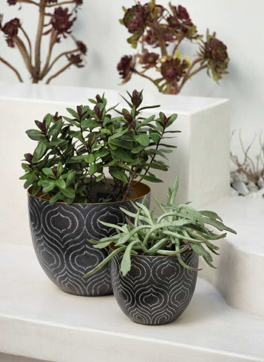 sia-antica-baltazar-cache-pot-violet-lot-de-2-fer image 2
