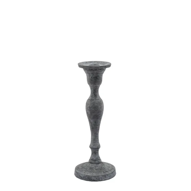 sia-deco-nora-bougeoir-aspen-acier-22-cm-gris image 1