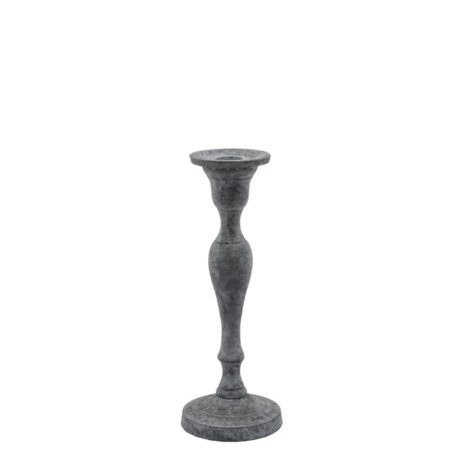 sia-deco-nora-bougeoir-aspen-acier-22-cm-gris image 1