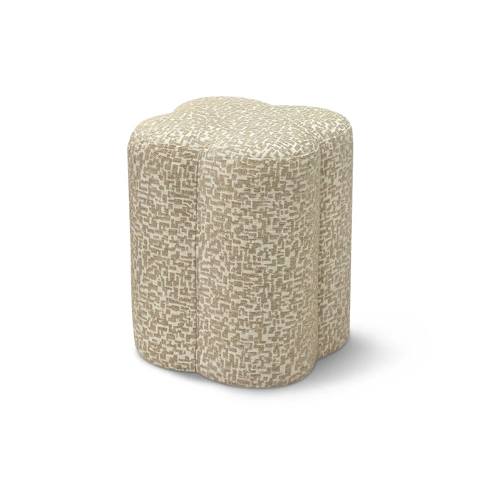 sia-deco-bari-lucky-pouf-tissu-beige-motifs image 1