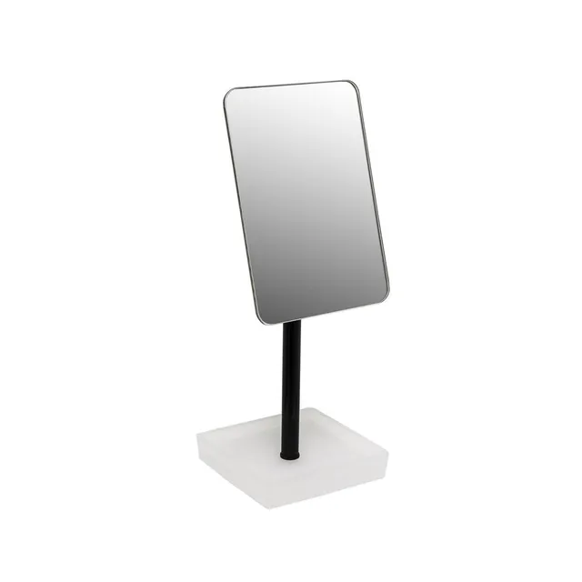 sia-deco-victoria-miroir-cecile-sur-pied-noir-blanc-29-cm image 1