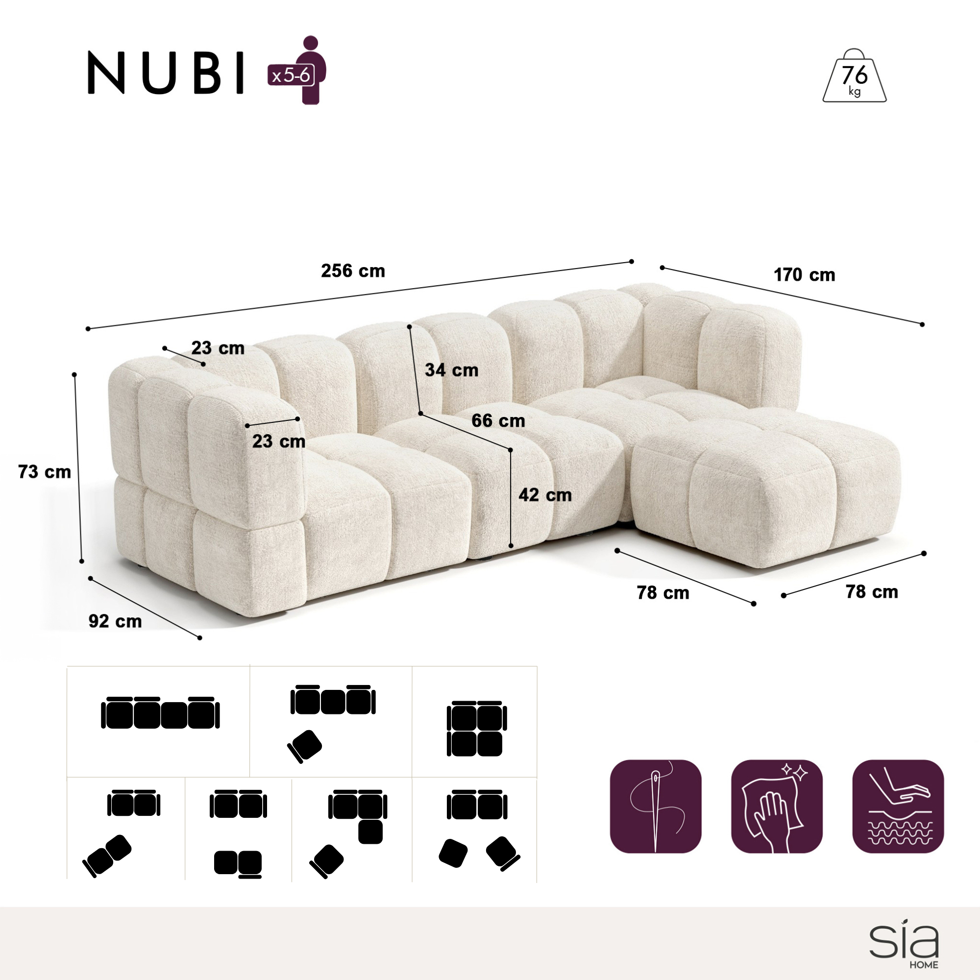 sia-nubi-canap-d-angle-droit-modulable-avec-pouf-6-places image 3