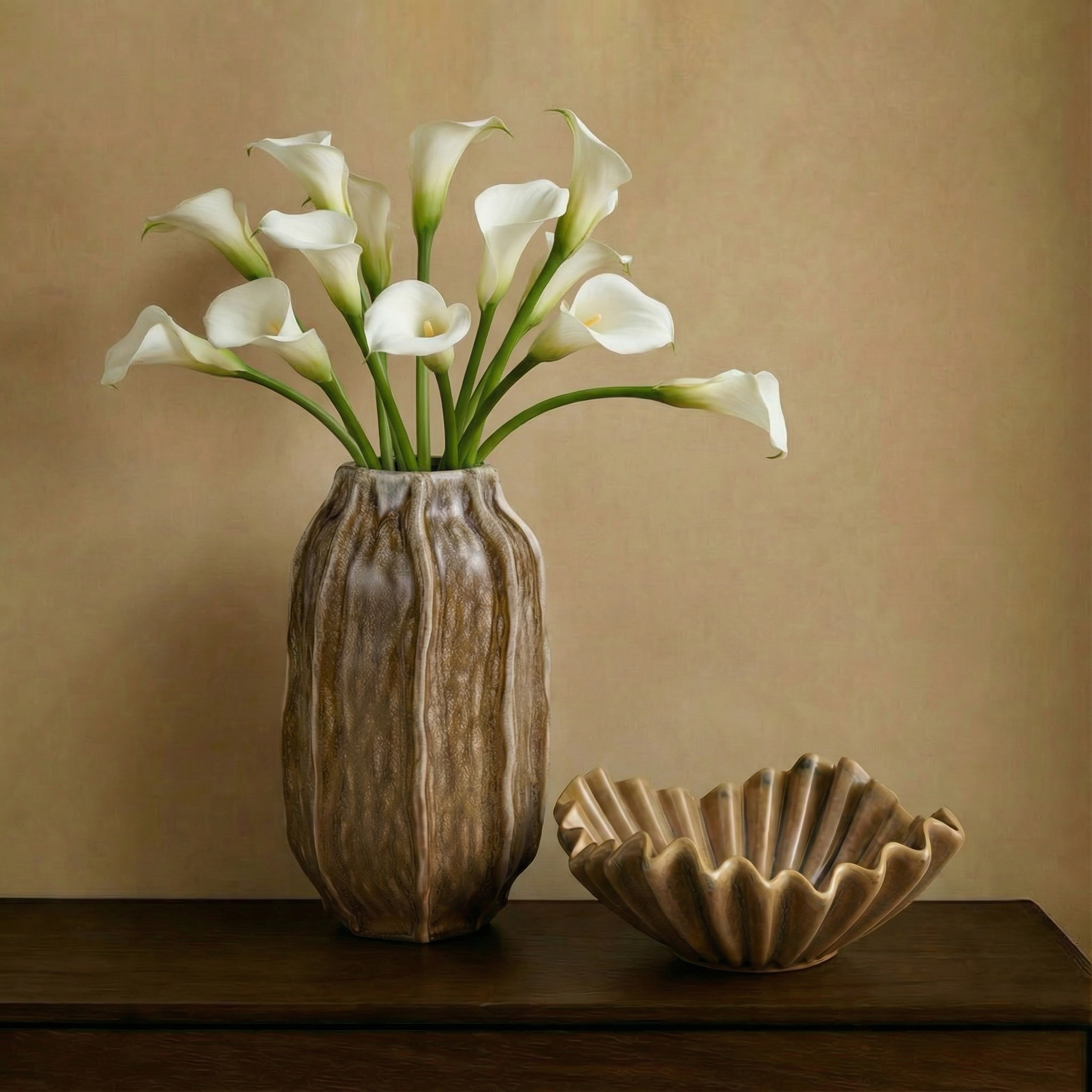 sia-deco-antica-wabi-vase-c-ramique-beige-30-cm image 2