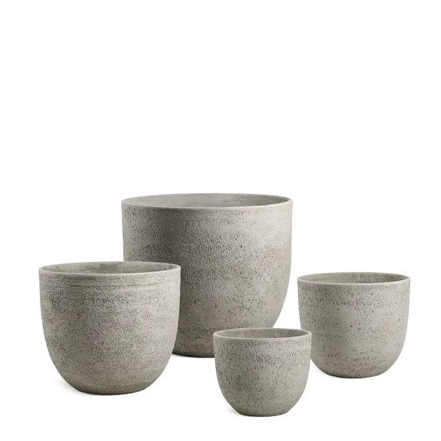sia-deco-antica-lot-4-cache-pots-terra-blanc-gris-ciment image 1