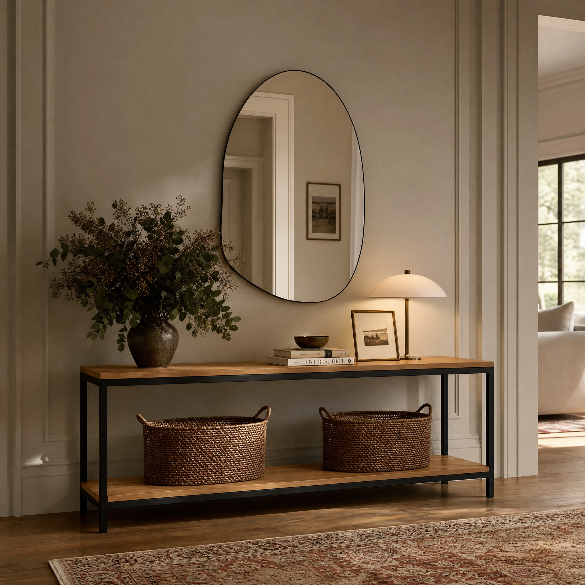 sia-deco-charlie-sis-table-rectangulaire-marron-73-cm-industriel image 2