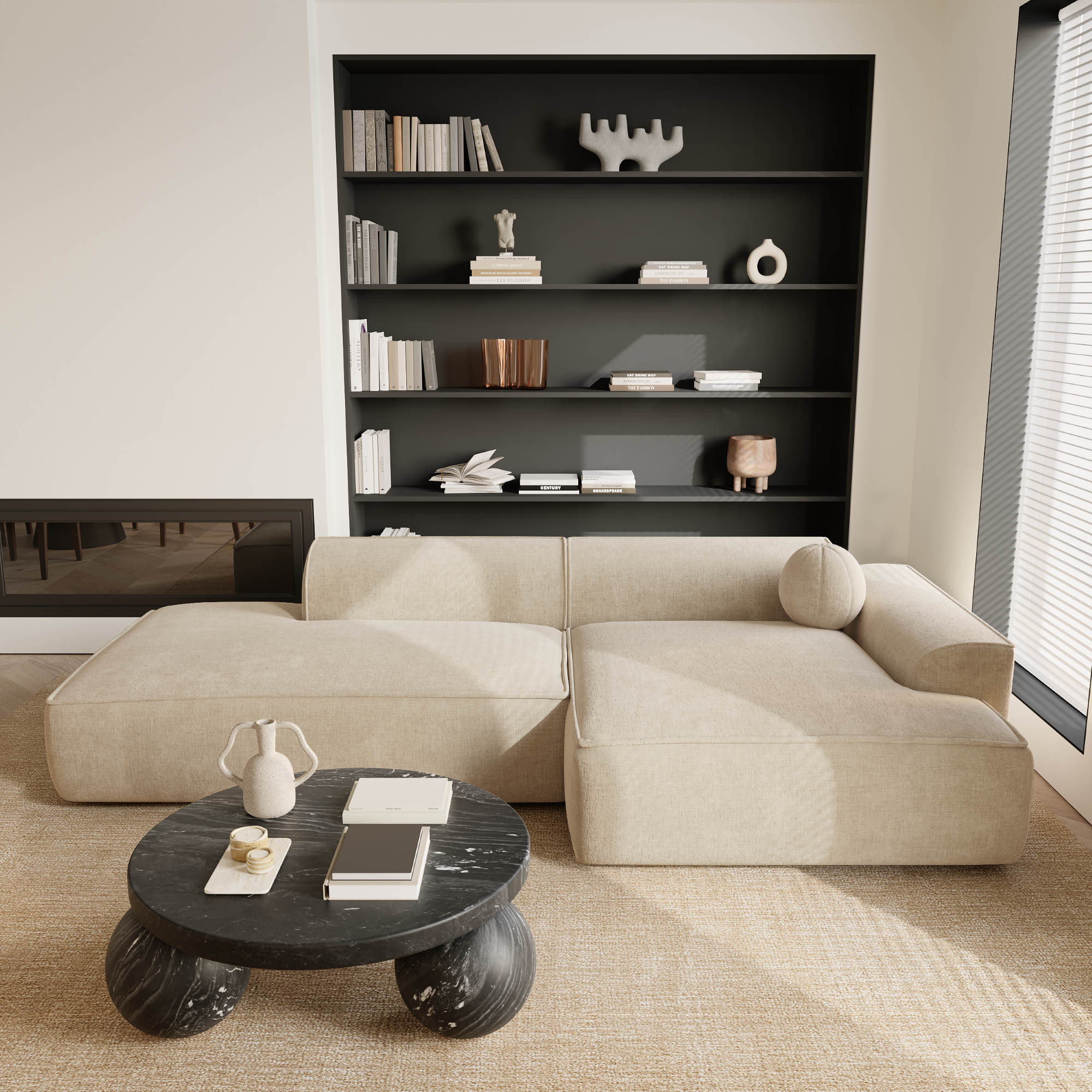 sia-ania-canap-angle-droit-cr-me-assise-spacieuse image 2