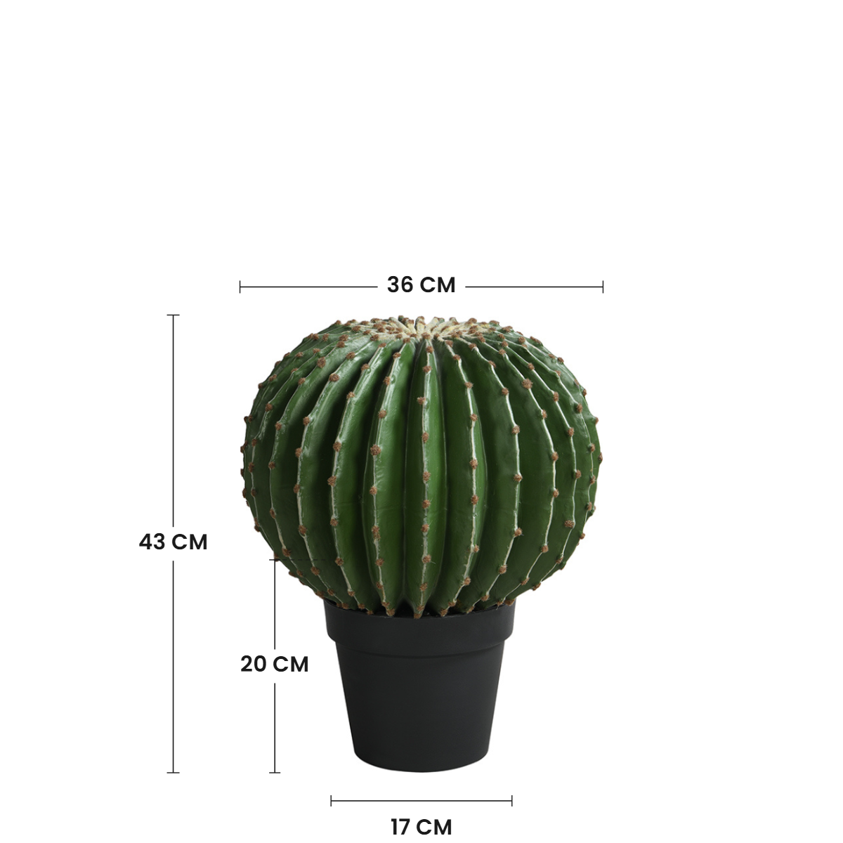 sia-noah-cactus-artificiel-en-pot-vert-43-cm image 4