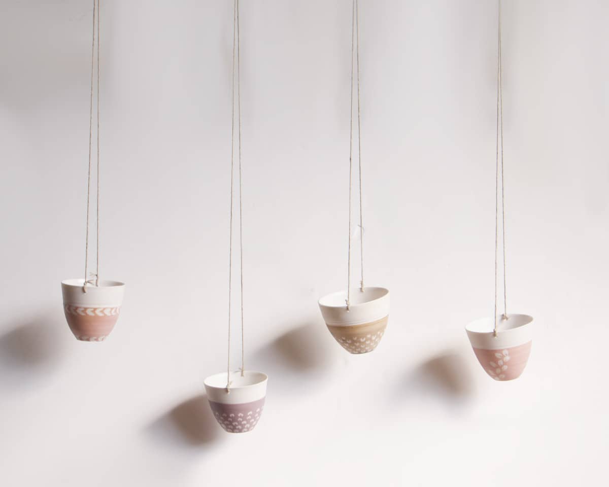 am-cla-pots-cache-pots-pot-porcelaine-rose-floral-suspendu image 8