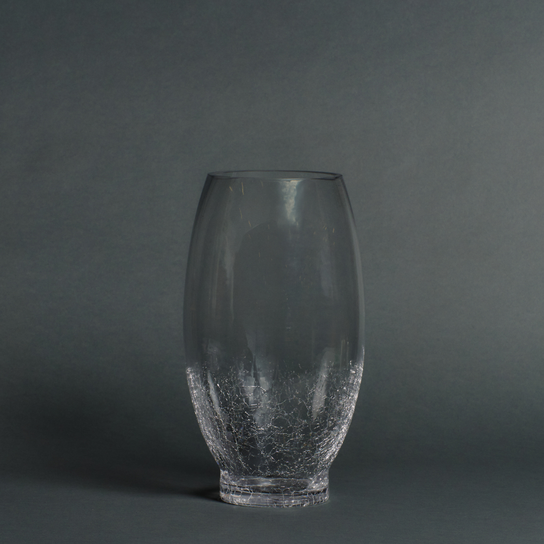 sia-deco-alba-vase-ovale-transparent-35-cm-verre-souffl image 2