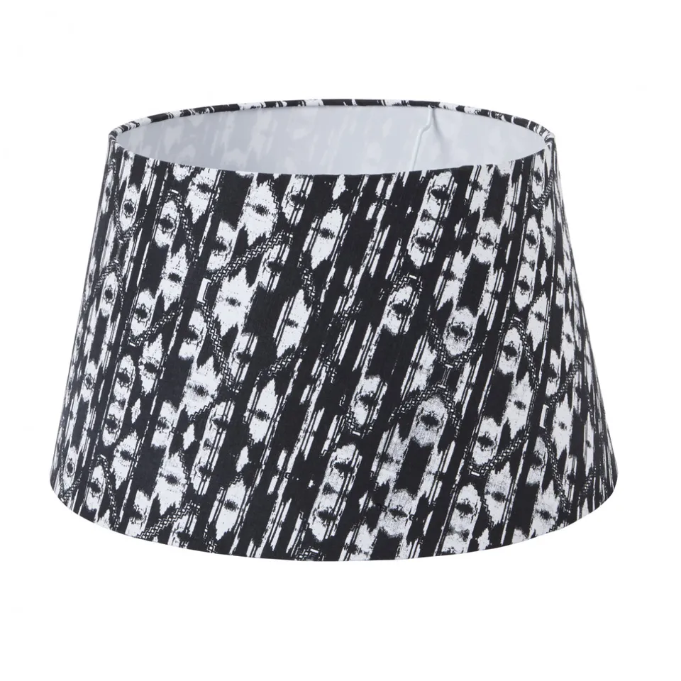 sia-deco-nora-lily-abat-jour-conique-noir-blanc-45-cm-e27 image 1