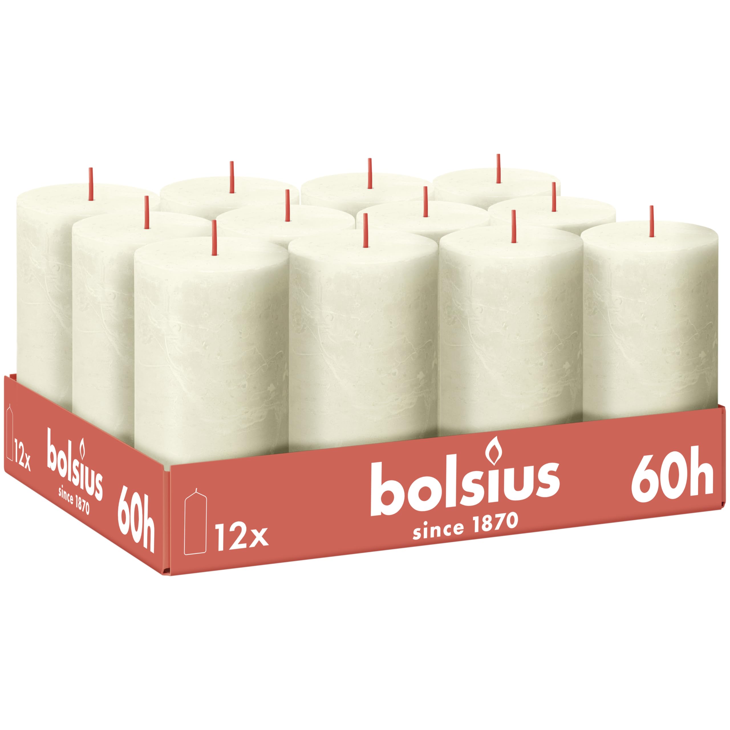 bolsius-bougies-rustiques-pilier-blanc-13-cm-lot-de-12 image 8