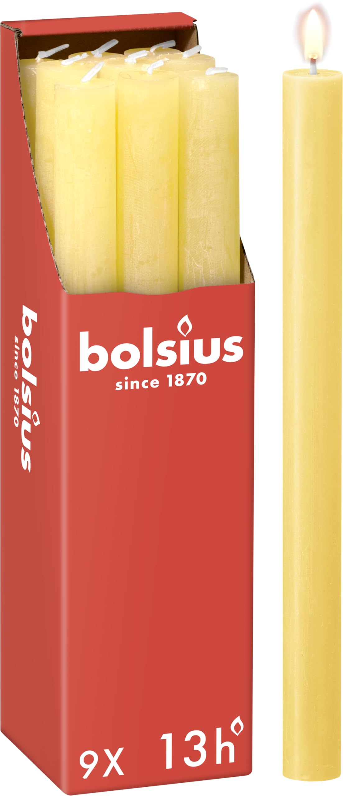 bolsius-bougies-rustiques-coniques-27-cm-ivoire-x16-13h image 8