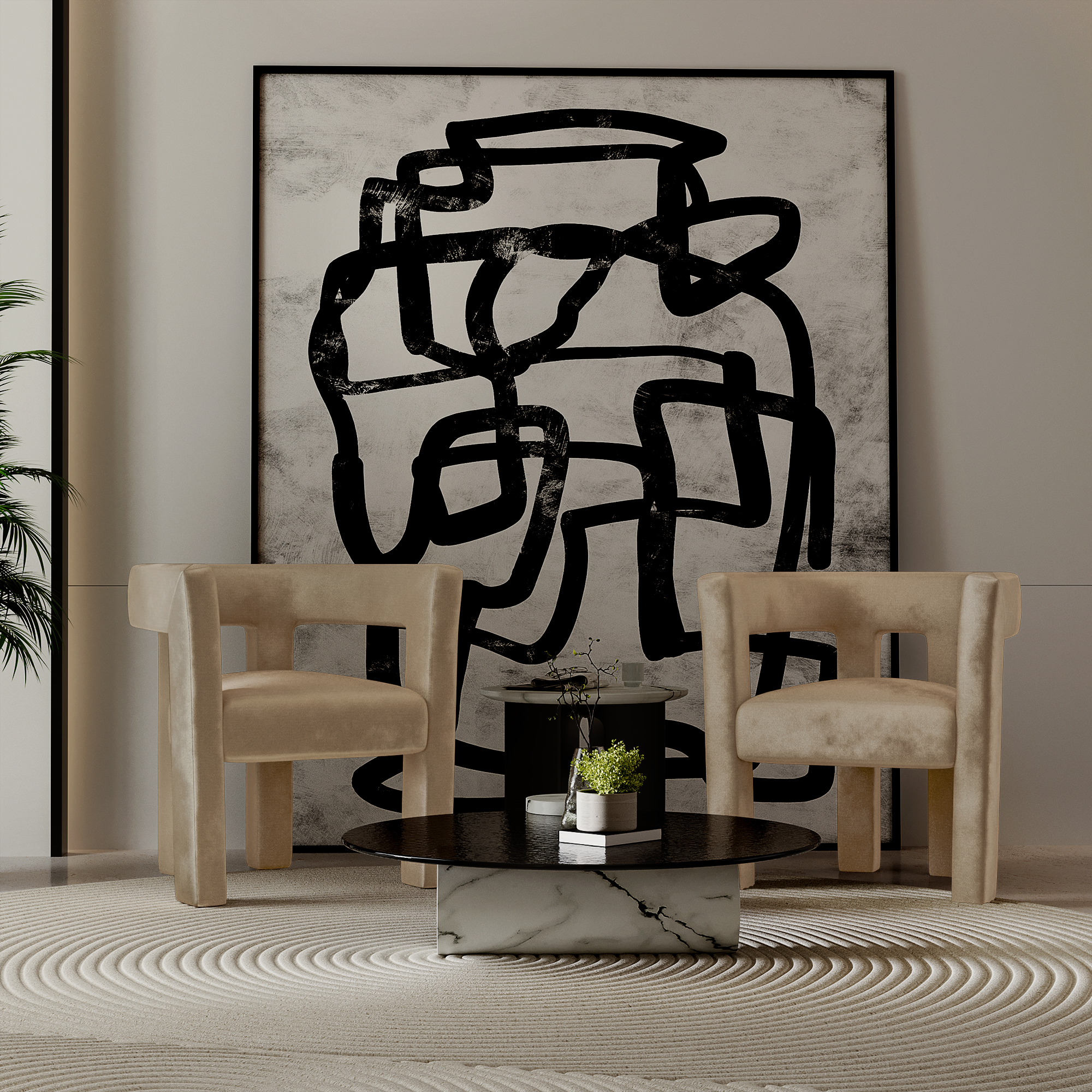 sia-deco-jena-fauteuil-alya-beige-enveloppant-tissu image 7