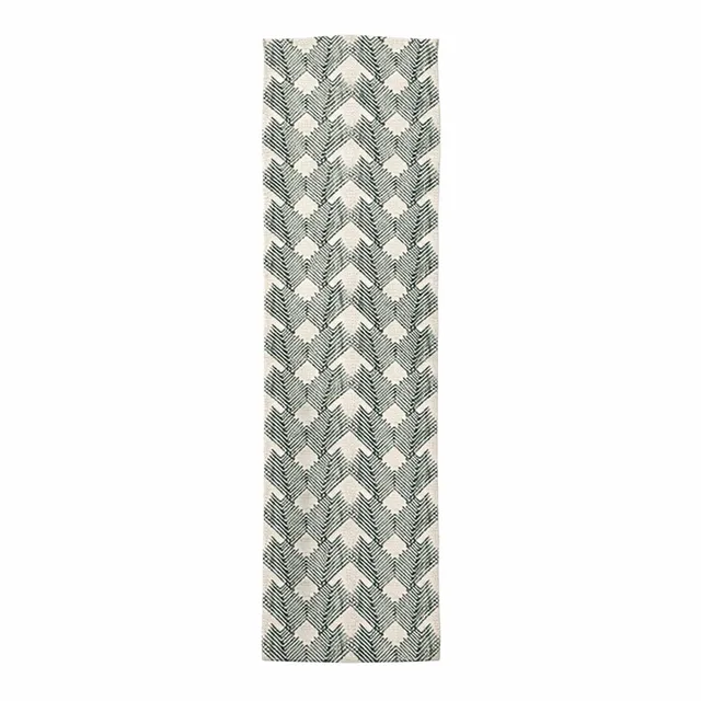sia-nola-fern-chemin-de-table-vert-beige-140-cm-coton image 1