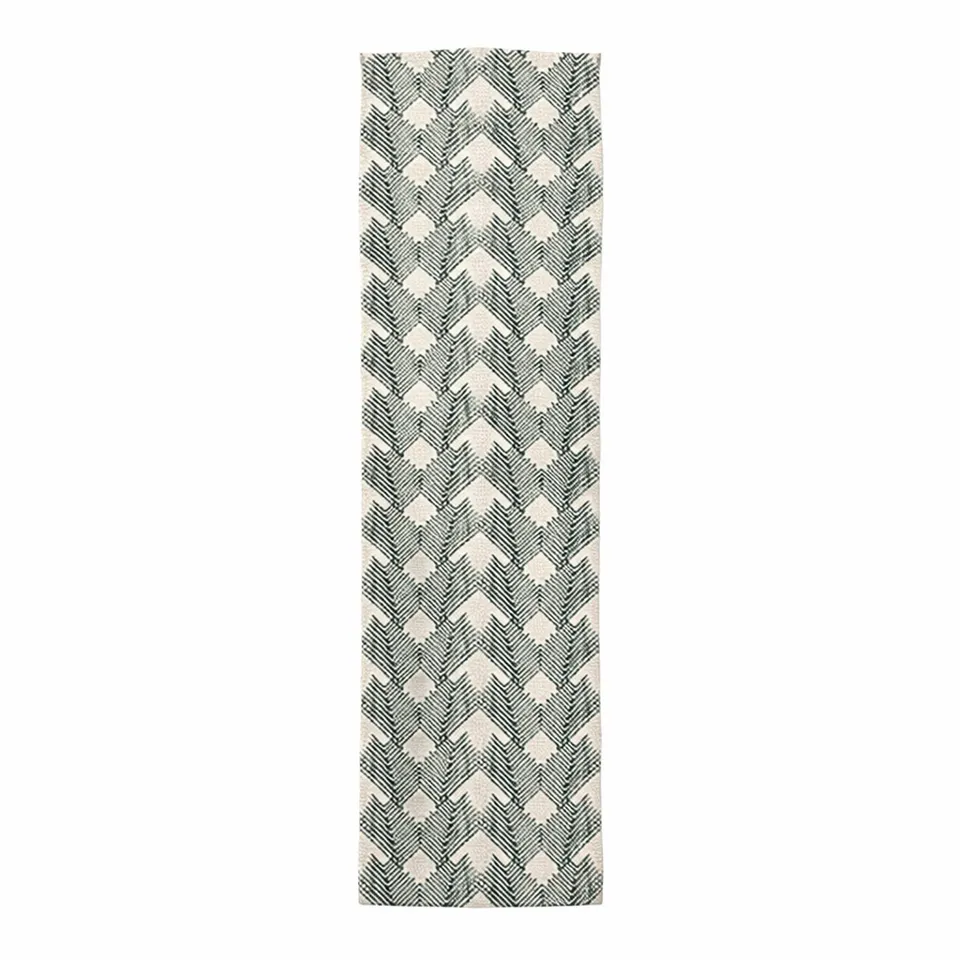 sia-nola-fern-chemin-de-table-vert-beige-140-cm-coton image 1