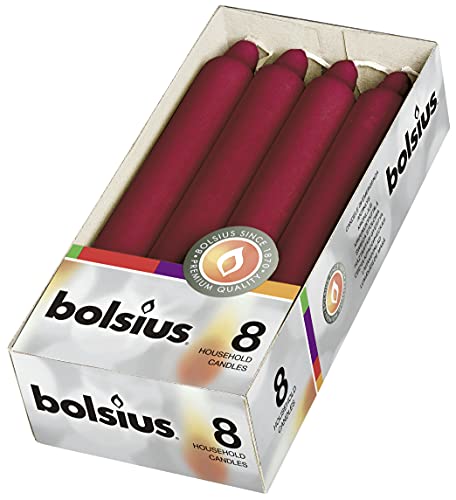 bolsius-piliers-crown-rouge-vin-18-cm-lot-de-8 image 5