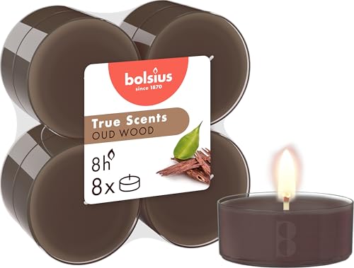 bolsius-maxi-lights-bois-d-oud-bougie-marron-lot-8 image 2