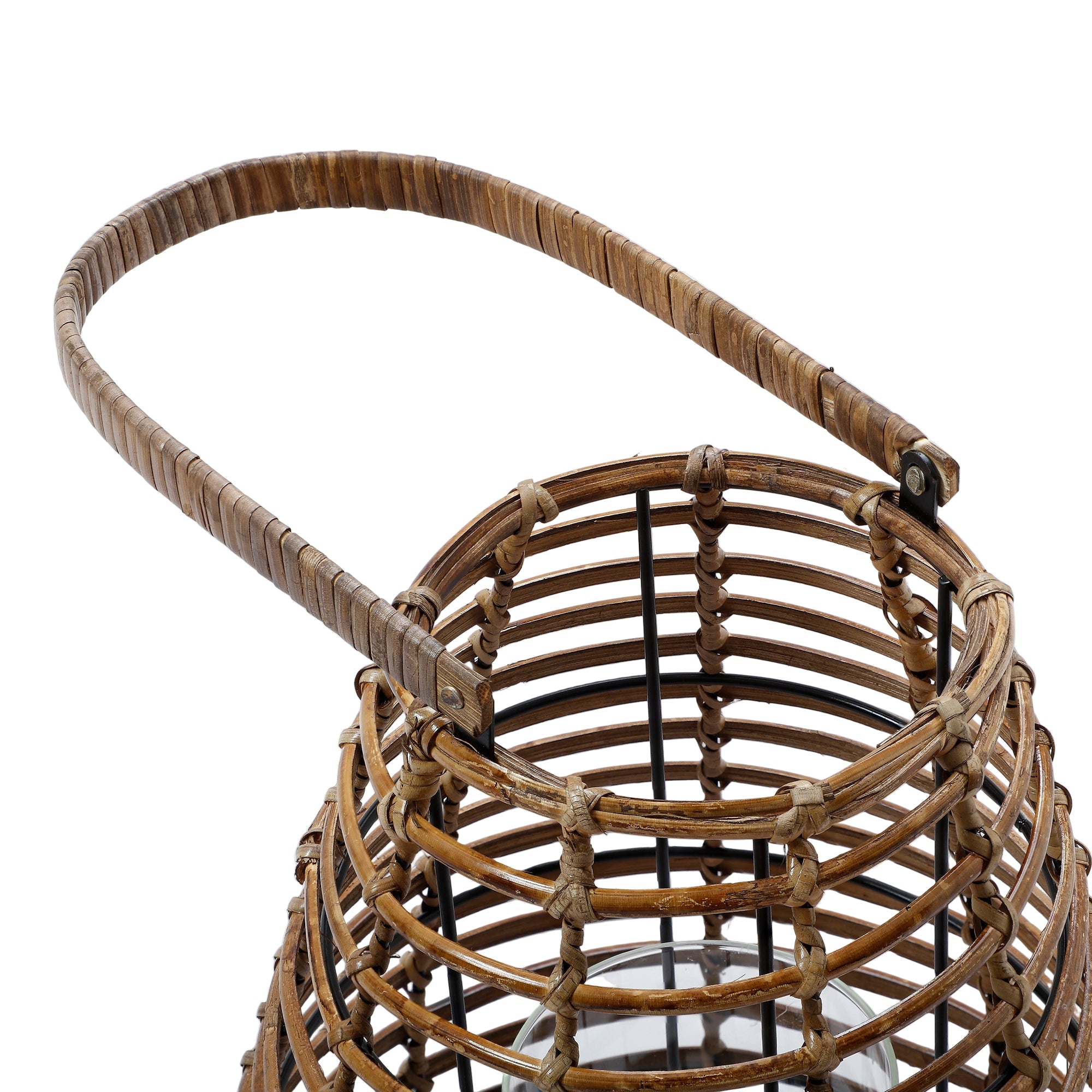 sia-deco-nora-lanterne-rotin-replay-photophore-bois-clair-62-cm image 3