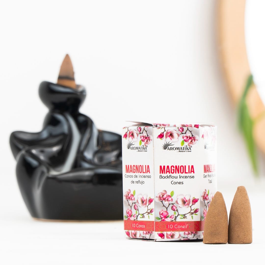 aromatika-backflow-c-nes-d-encens-magnolia-lot-120-floral image 1