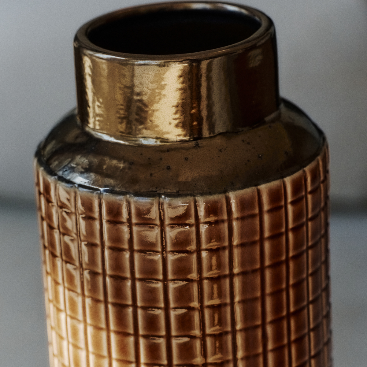 sia-deco-antica-vase-mosa-que-c-ramique-marron-25-cm image 3