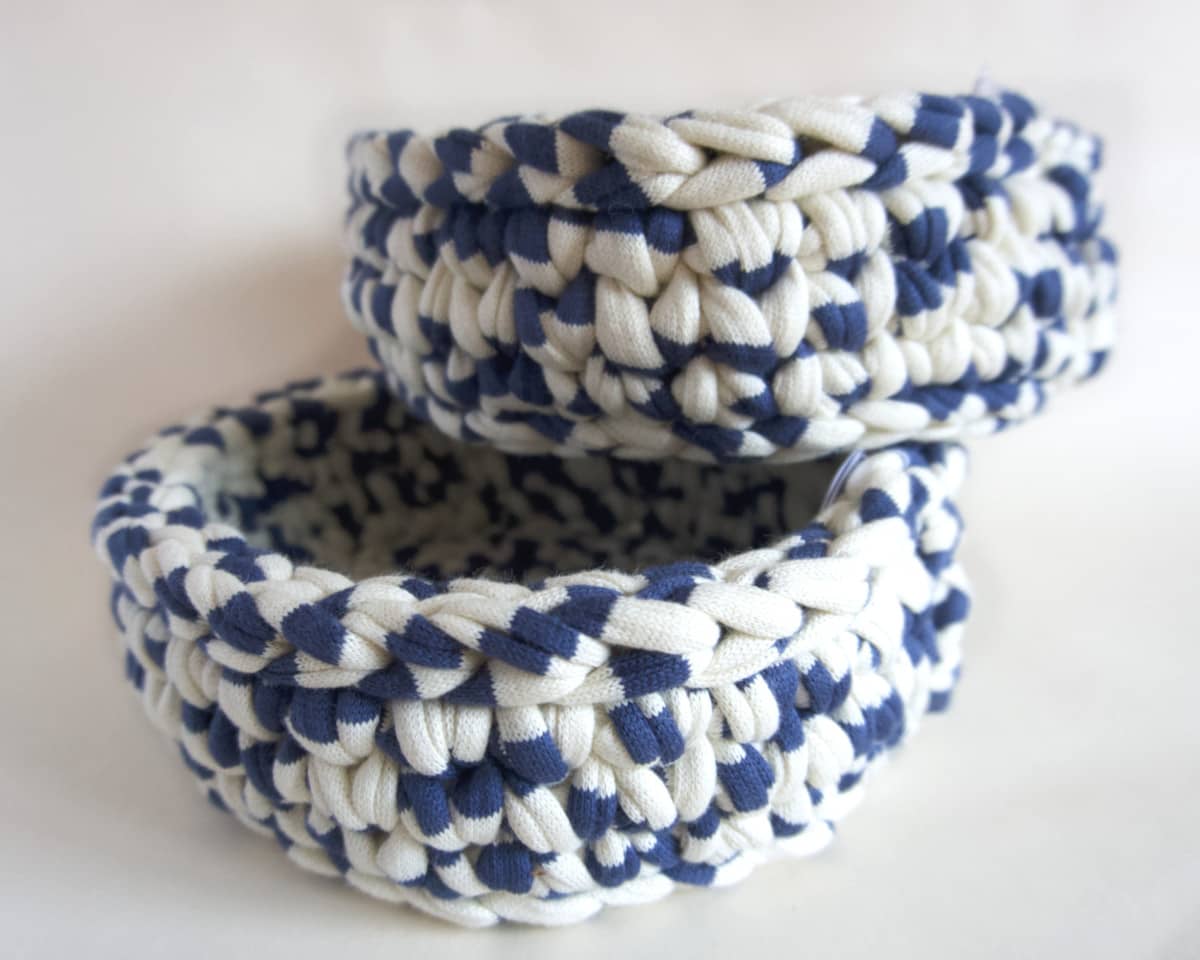 am-cla-paniers-rangement-panier-crochet-bleu-blanc-20-cm image 6