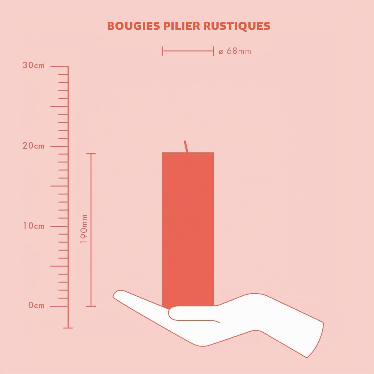 bolsius-bougies-rustiques-19cm-bougie-champagne-x4-85h image 6