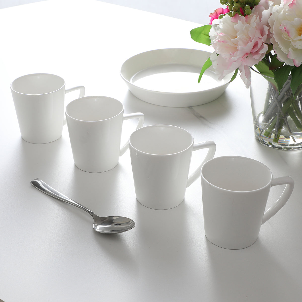 sia-deco-alba-louise-service-4-mugs-blanc-10-cm-porcelaine image 2