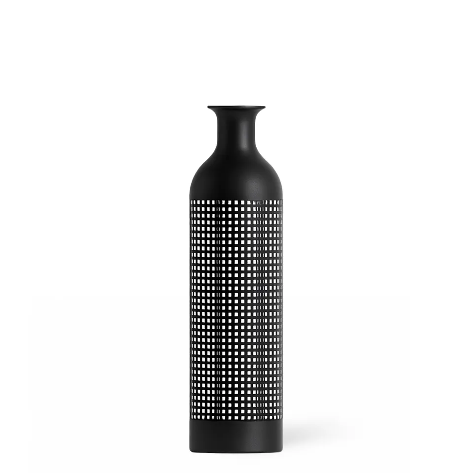 sia-antica-maze-vase-m-tal-noir-61-cm-ajour image 1