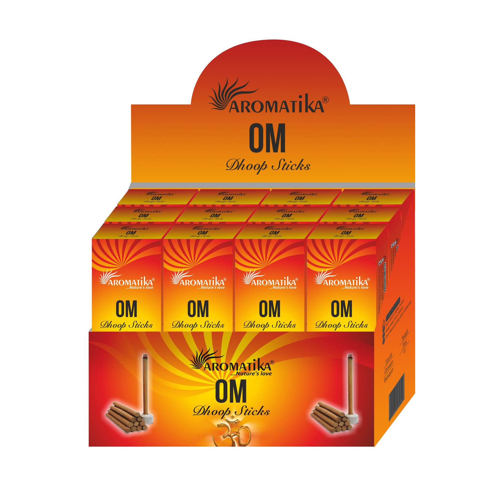 aromatika-dhoop-sticks-om-encens-120-b-tons-apaisant image 1