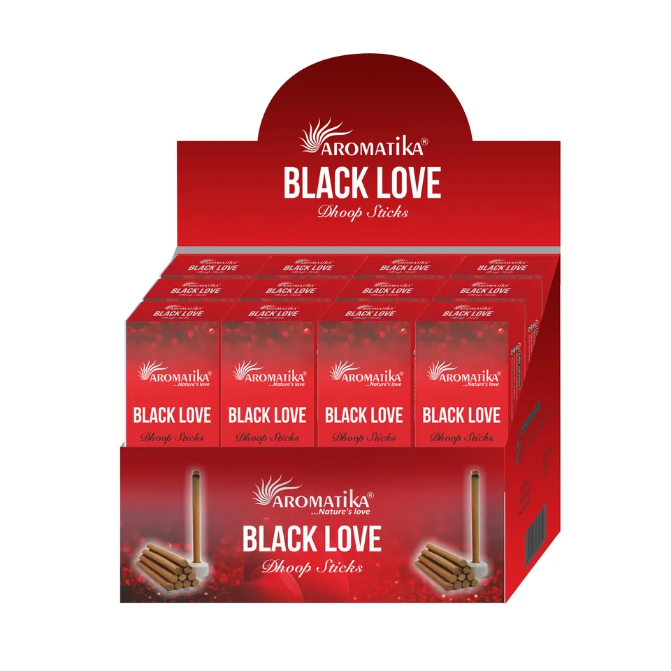 aromatika-dhoop-black-love-encens-indien-120-b-tons image 1