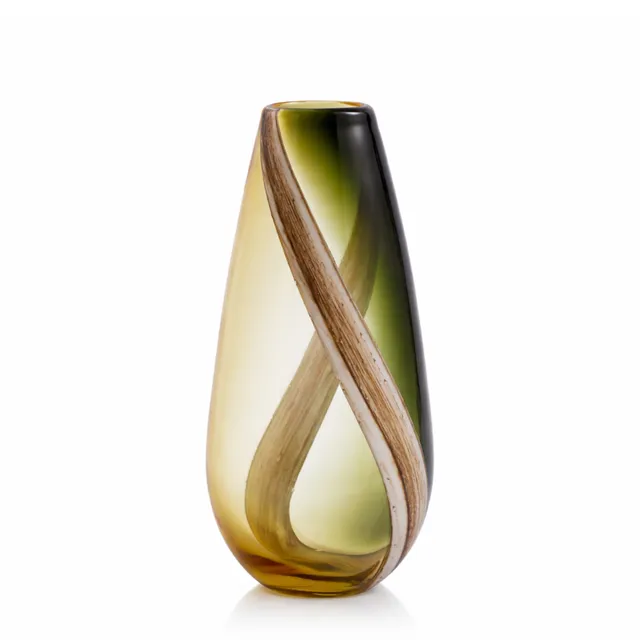 sia-antica-vase-olivine-verre-souffl-vert-38-cm image 1