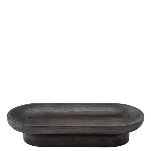 sia-arlo-plateau-d-coratif-ovale-38-cm-noir-paulownia image 1
